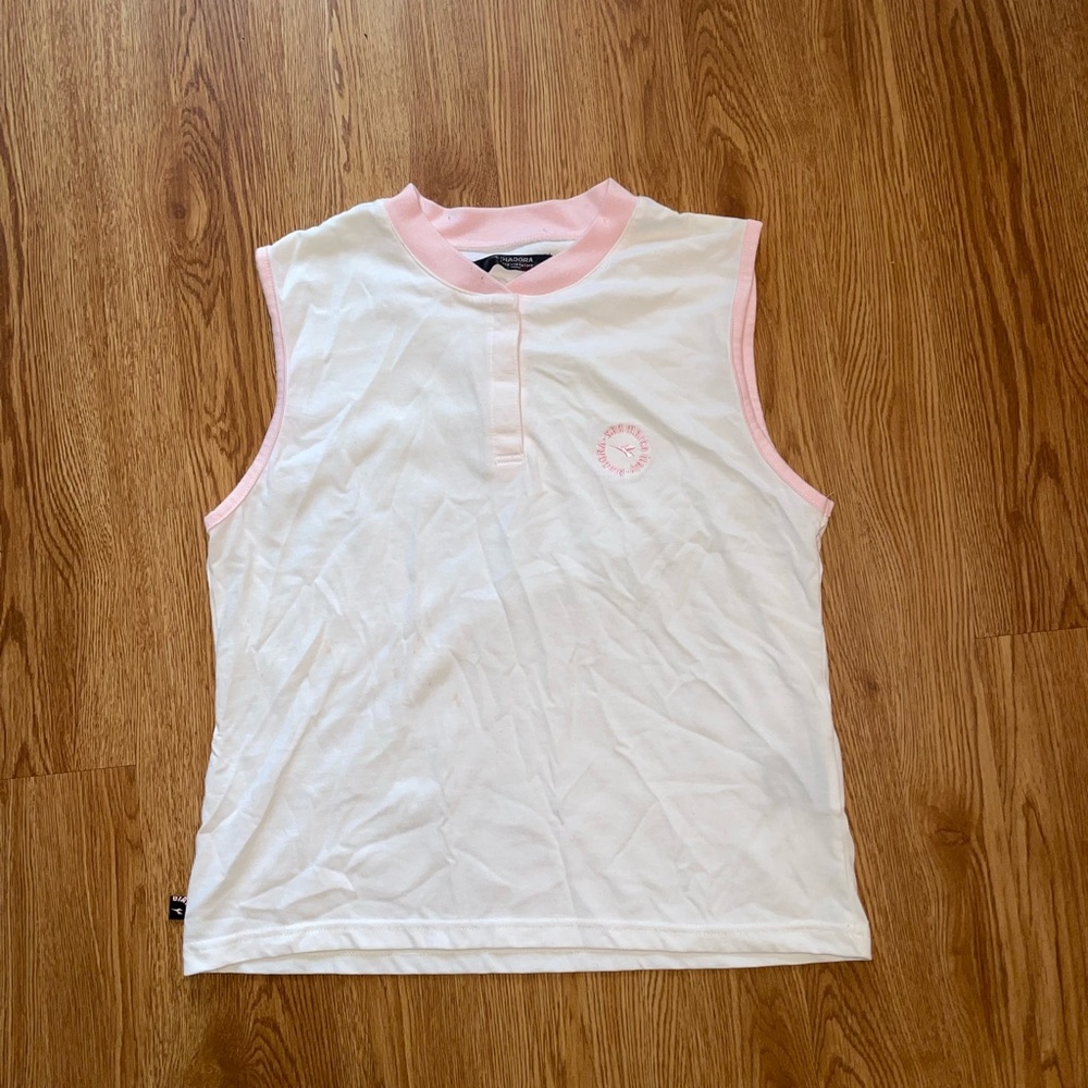 Diadora White and Pink Top